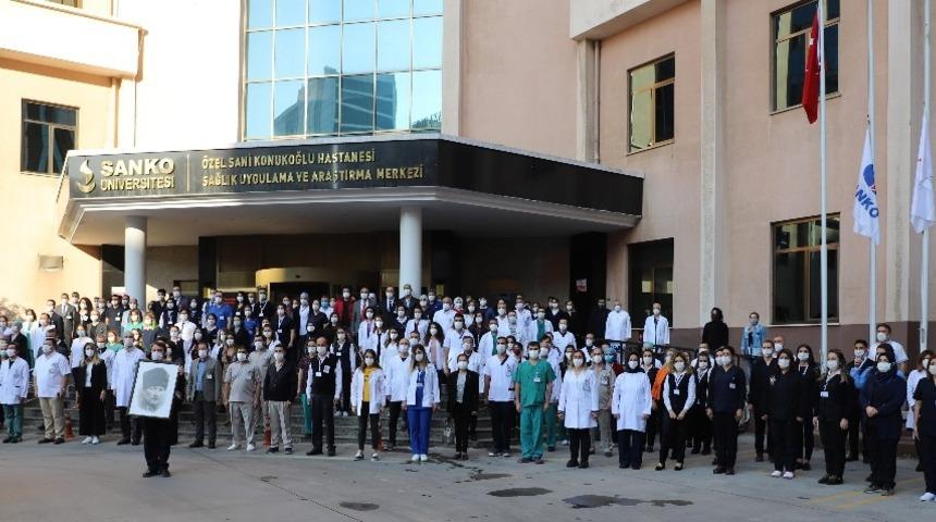 Atatürk ölüm yıldönümünde Sanko Üniversitesi Hastanesi’nde anıldı