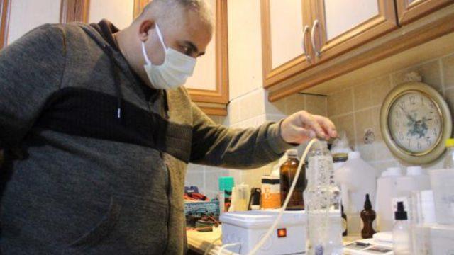 Kendi dezenfektanını üretti! Virüsleri 4 saatte öldürüyor