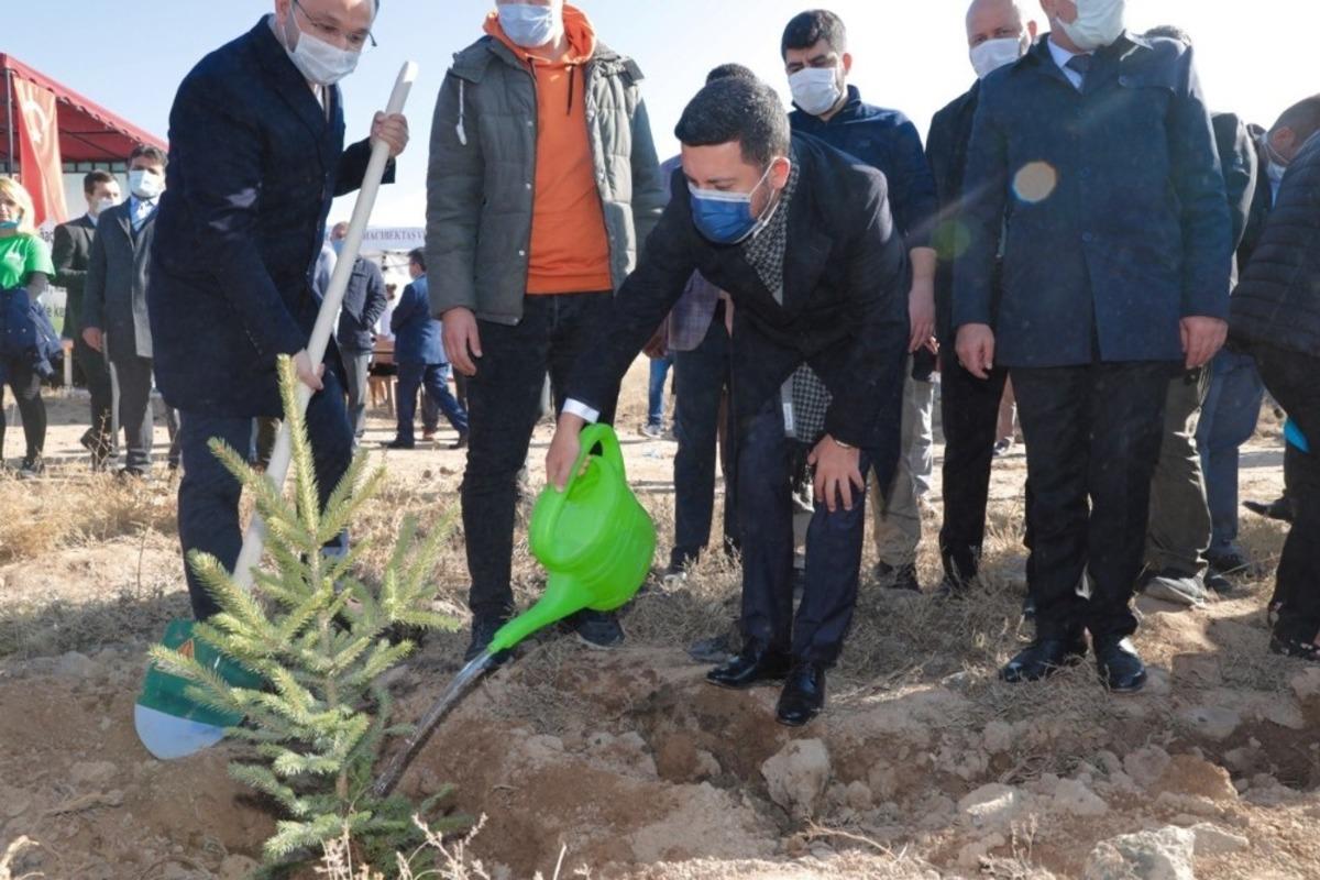 Nevşehir&rsquo;de binlerce fidan toprakla buluştu