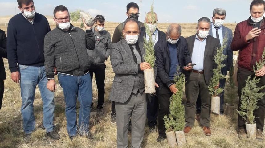 Yunak&rsquo;ta 3 bin 700 fidan toprakla buluştu