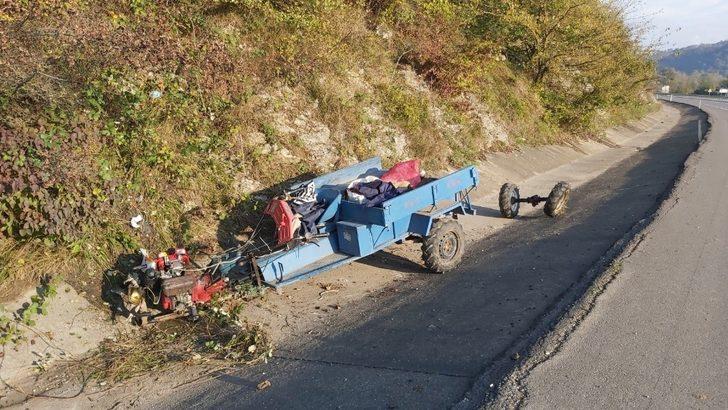 Yoldan çıkan patpat yağmursuyu kanalına düştü: 1 yaralı G4