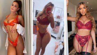 Zara McDermott ve Chloe Ferry kırmızı iç çamaşırlarıyla yeni yıl havasına girdi