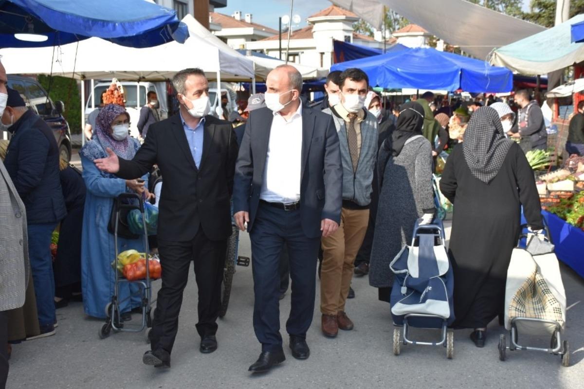 Başkan Kılı&ccedil;, pazar alanındaki denetimlere katıldı