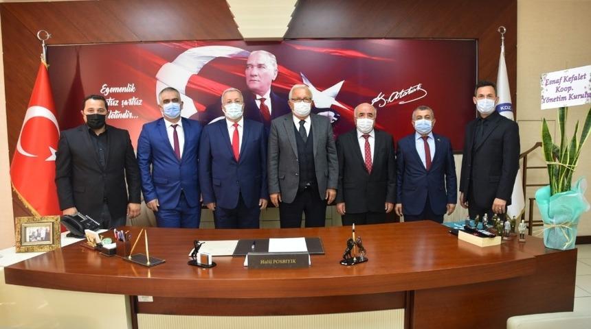 Esnaf Kefalet y&ouml;netiminden başkan Posbıyık&rsquo;a ziyaret