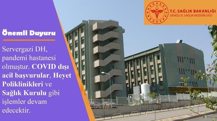 Servergazi Devlet Hastanesi korona vir&uuml;s hastanesi oldu