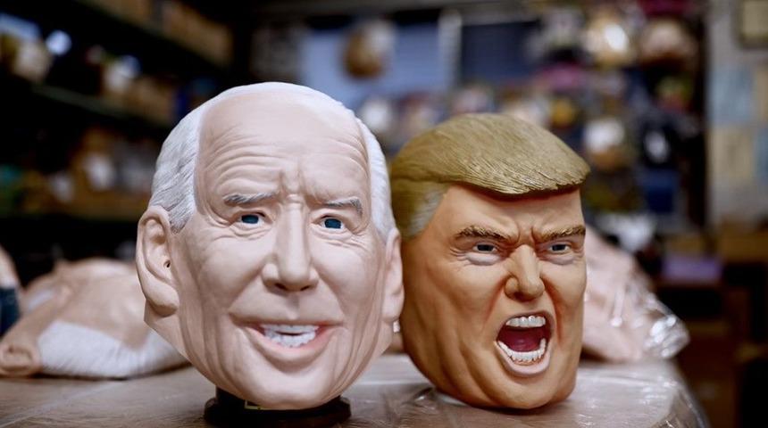 Trump maskeleri gitti, Joe Biden maskeleri geldi