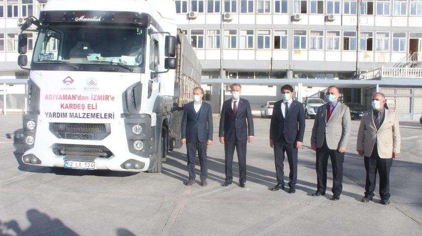 Adıyaman&rsquo;dan İzmir&rsquo;e yardım tırı