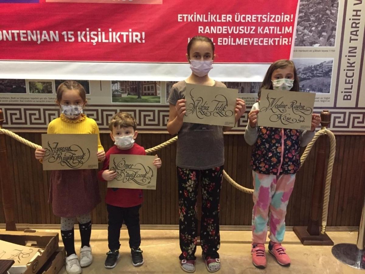 &Ccedil;ocuklar Hat Sanatını &ouml;ğrendi