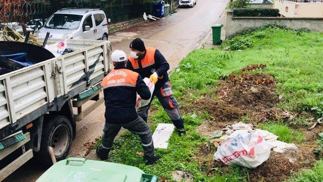 Körfez’de cadde ve sokaklarının temizliği aksatılmıyor