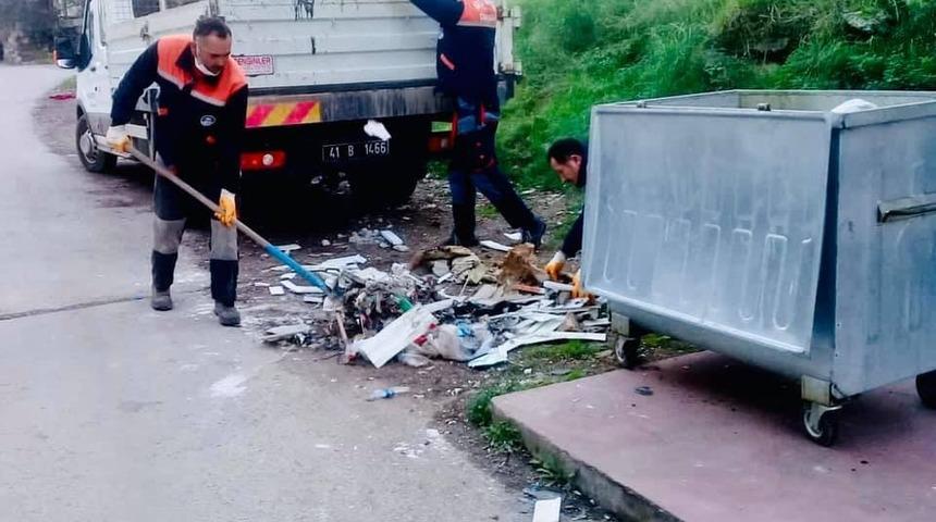 Körfez’de cadde ve sokaklarının temizliği aksatılmıyor
