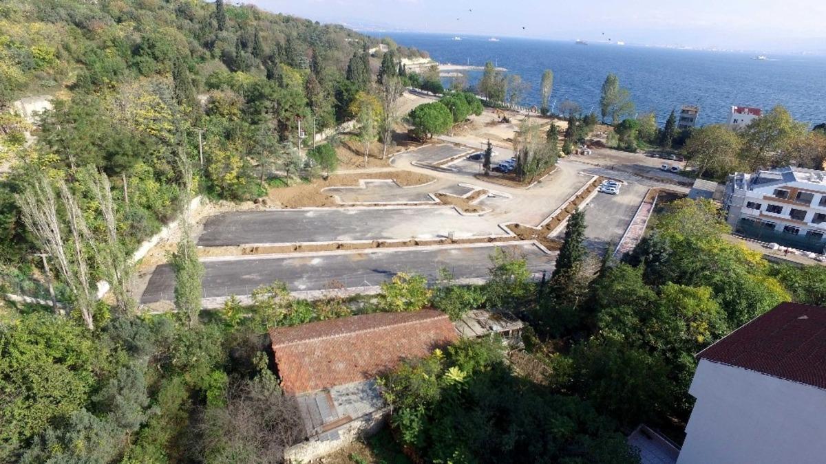 Darıca sahil otoparkında &ccedil;alışmalar s&uuml;r&uuml;yor