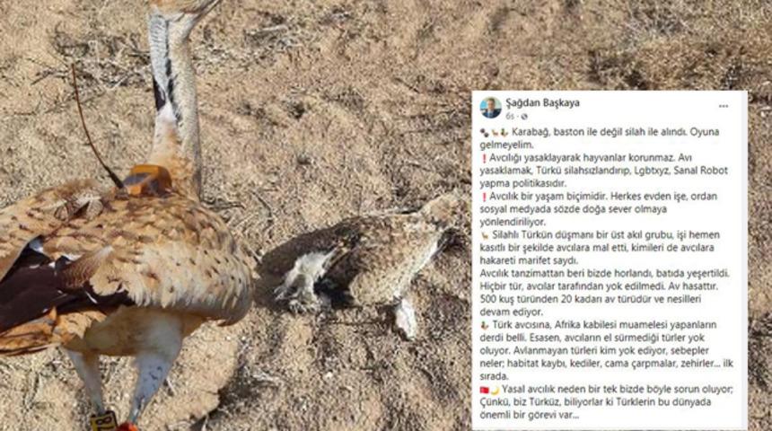 Prof. Dr. Şağdan Başkaya'nın 'avcılık' ile ilgili paylaşımına tepki