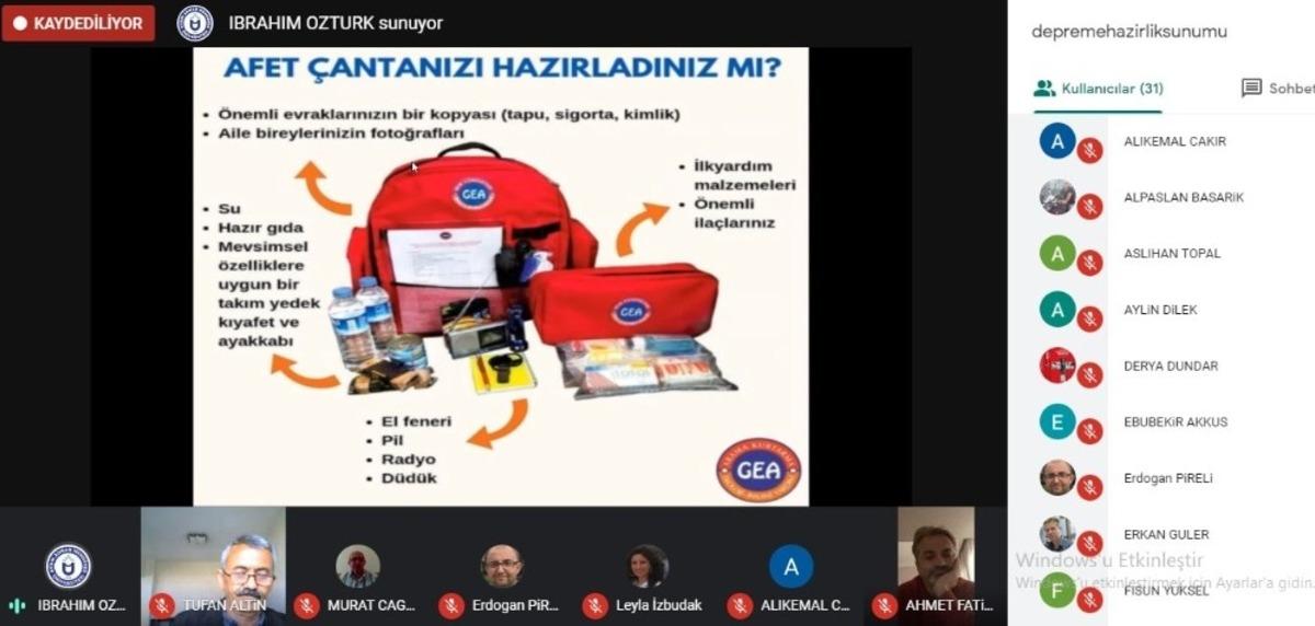 Aydın MYO&rsquo;da Depreme Hazırlık Eğitimi ger&ccedil;ekleşti