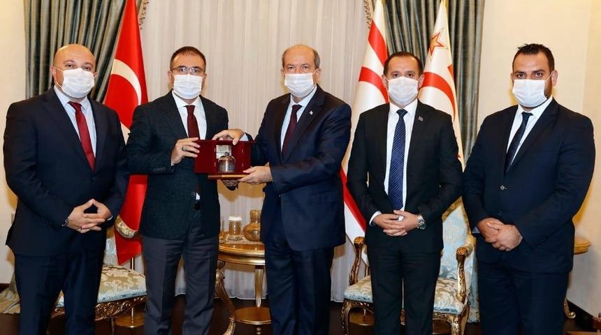 EkoAvrasya&rsquo;dan Ersin Tatar&rsquo;a hayırlı olsun ziyareti