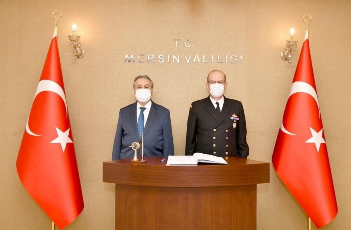 Sahil G&uuml;venlik Komutanı Tuğamiral Kendir&rsquo;den Vali Su&rsquo;ya ziyaret