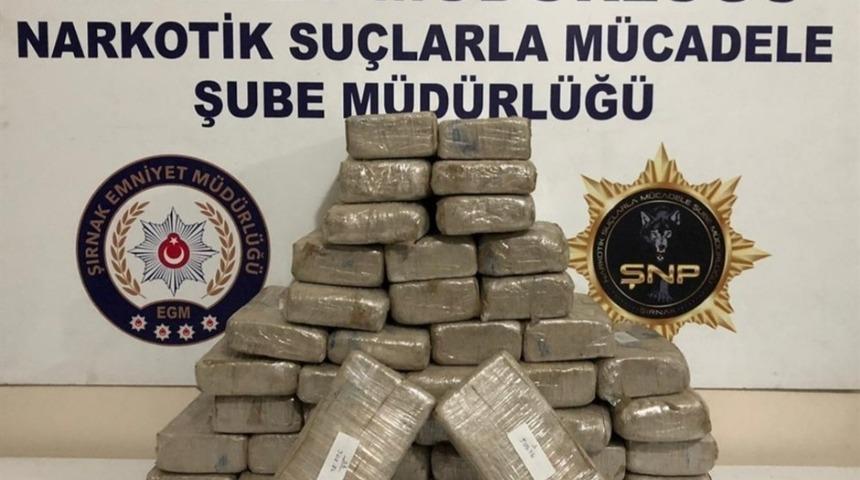Şırnak&rsquo;ta 20 kilogram eroin ele ge&ccedil;irildi