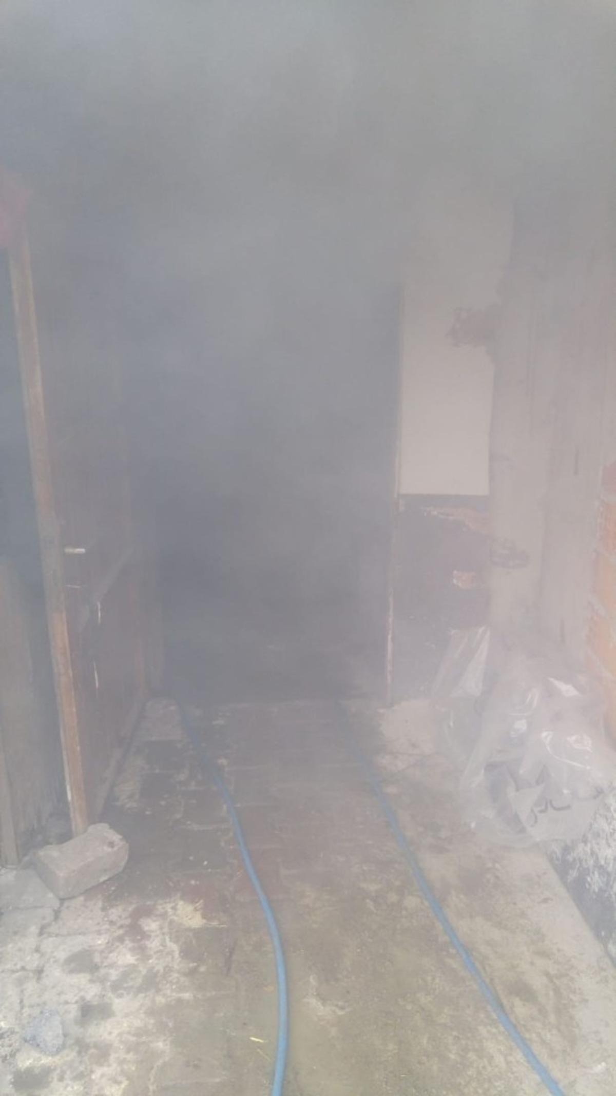 Kazan dairesinde &ccedil;ıkan yangın korkuttu