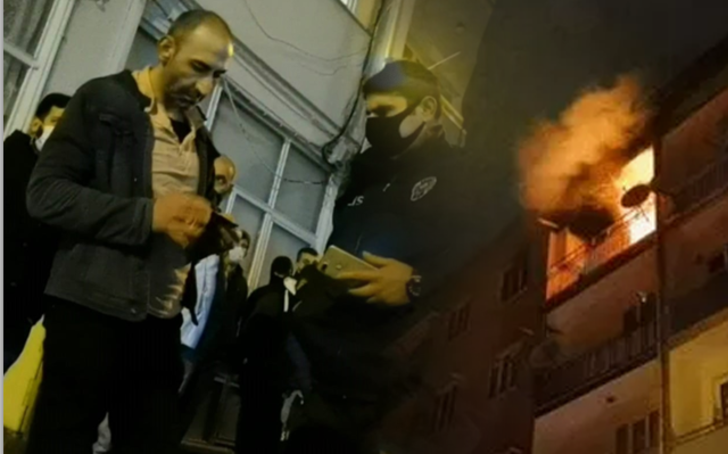 Bursa'da yanan evini endişe içinde izleyen kişiye maske ihlali cezası