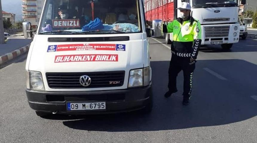 Buharkent’e toplu taşıma araçları denetlendi