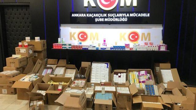 Başkent’te kaçak alkol ve ilaç operasyonu