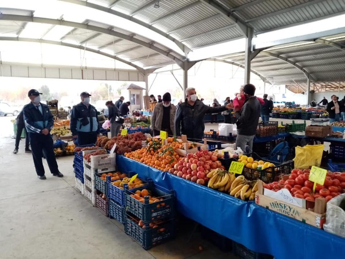 Başkan &Ccedil;alışkan&rsquo;dan pazarda Korona vir&uuml;s denetimi