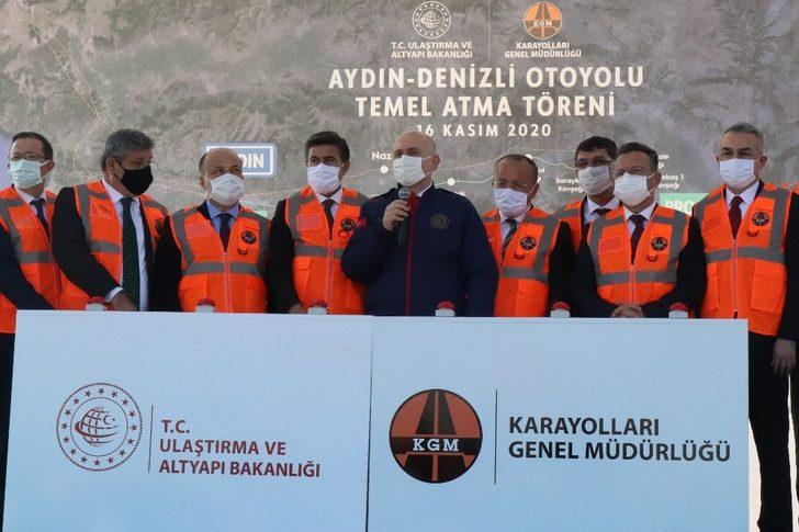 Bakan Karaismailoğlu tarafından Aydın-Denizli Otoyolu’nun temeli atıldı G3