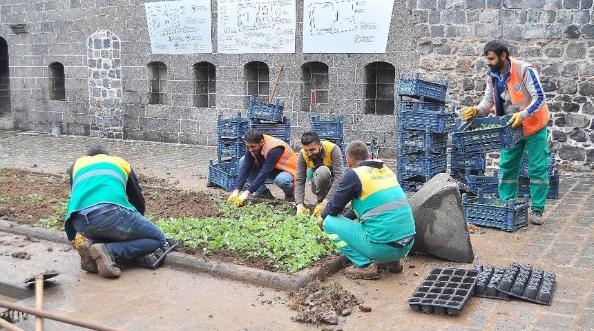 Diyarbakır B&uuml;y&uuml;kşehir Belediyesi, kavşak ve ref&uuml;jlere 1 milyon 250 bin &ccedil;i&ccedil;ek dikecek