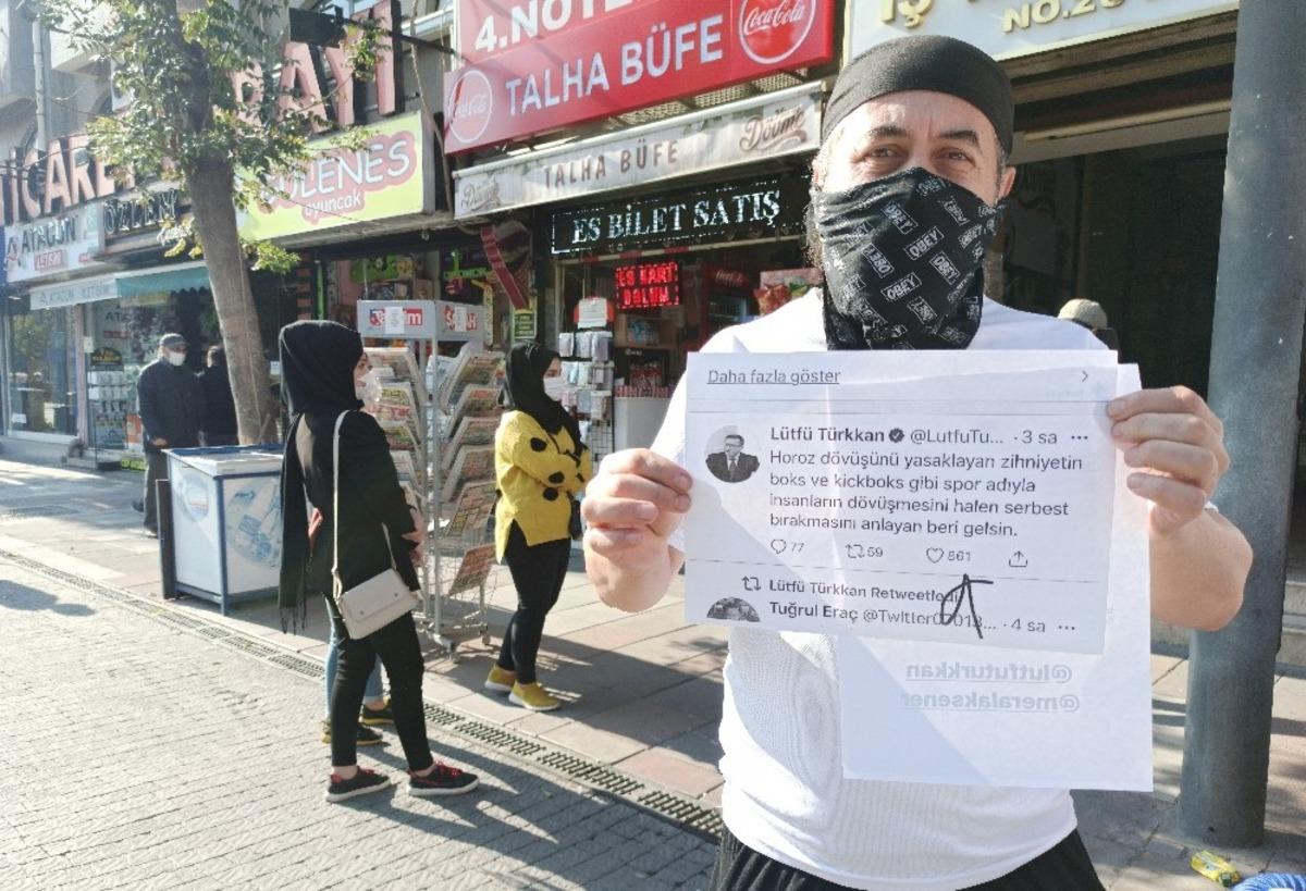 L&uuml;tf&uuml; T&uuml;rkkan&rsquo;a bir tepki de Eskişehirli kickboks antren&ouml;r&uuml;nden geldi