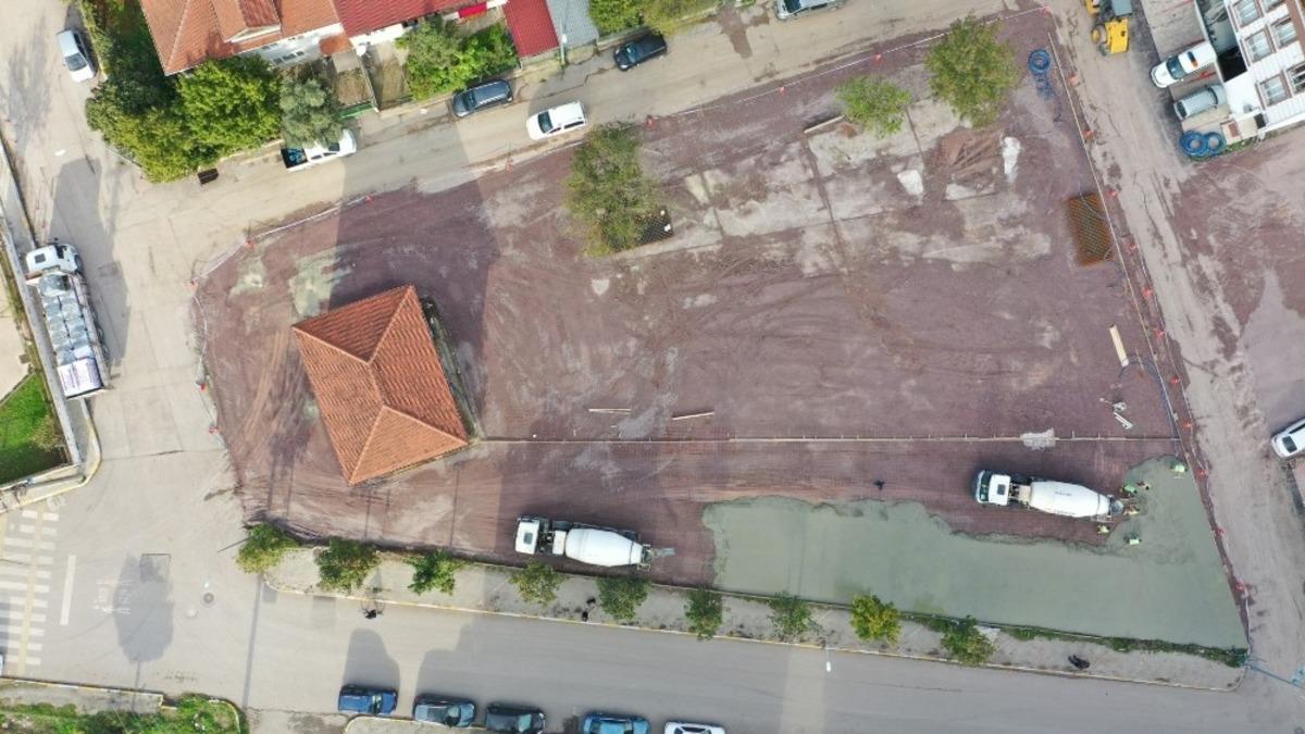 İstasyon&rsquo;da trafiği rahatlatacak otopark &ccedil;alışması hızla ilerliyor