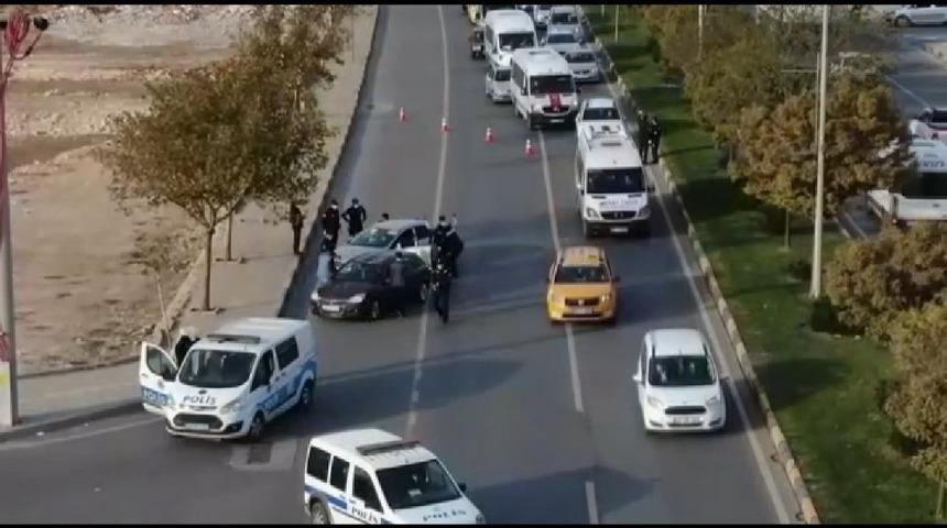 Gaziantep polisinden drone destekli asayiş uygulaması