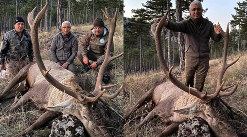 Kızıl geyik avlamıştı! Tepkilerden sonra kendini böyle savundu