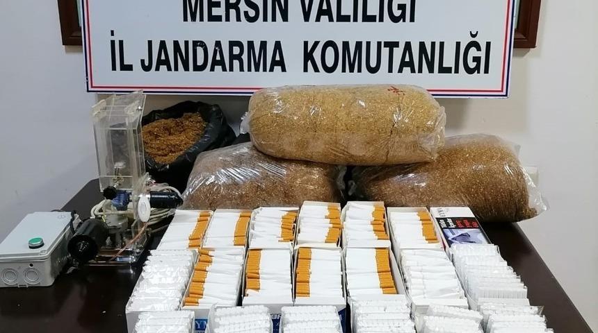 Mersin&rsquo;de g&uuml;mr&uuml;k ka&ccedil;ağı t&uuml;t&uuml;n ve makaron ele ge&ccedil;irildi