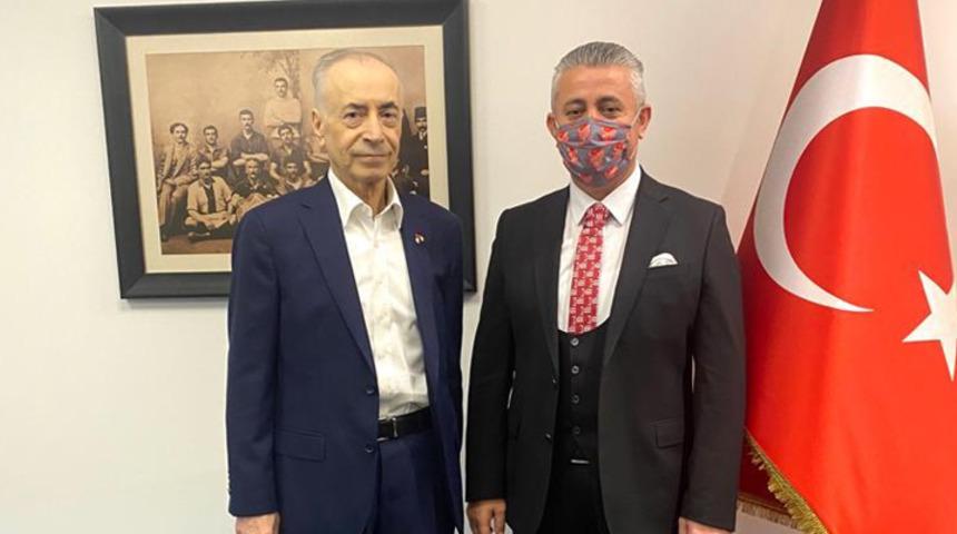 Gümüşhanespor Başkanı Olgun, Galatasaray Başkanı Cengiz’le görüştü