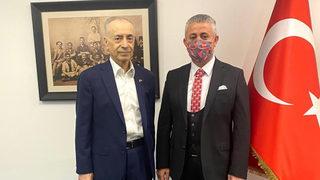 Gümüşhanespor Başkanı Olgun, Galatasaray Başkanı Cengiz’le görüştü