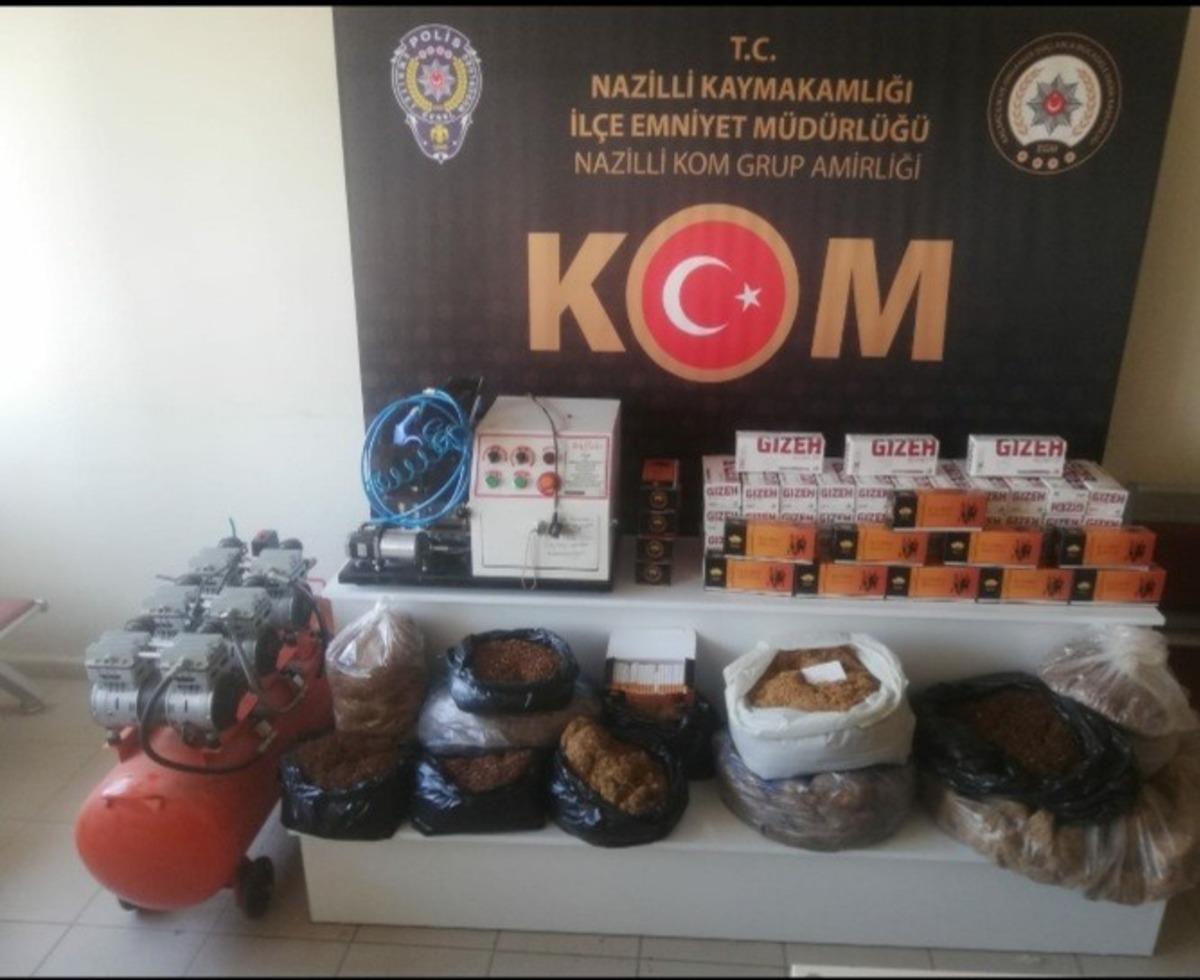 Nazilli&rsquo;de ka&ccedil;ak i&ccedil;ki ve t&uuml;t&uuml;n operasyonu