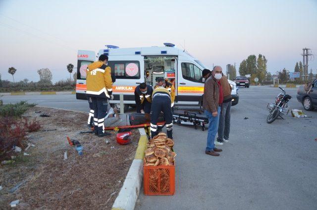 Konya’da otomobil ile motosiklet çarpıştı: 2 yaralı