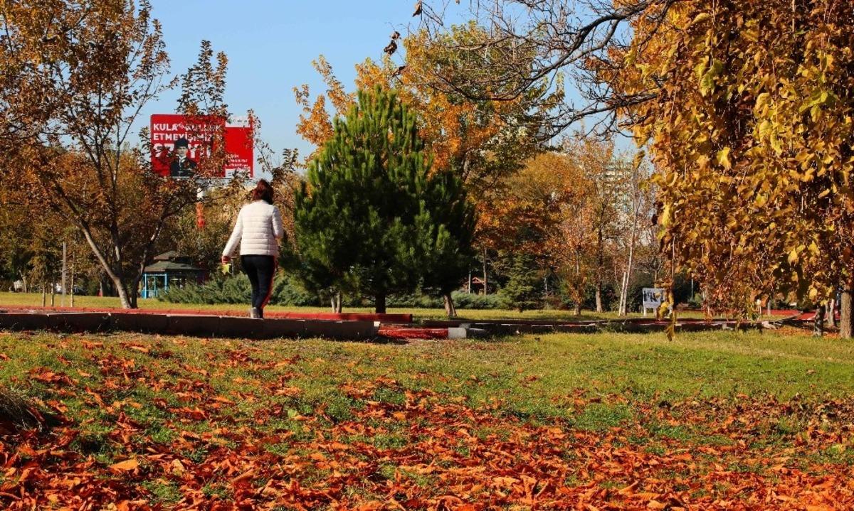 &Ccedil;ankaya parklarında sonbahar keyfi