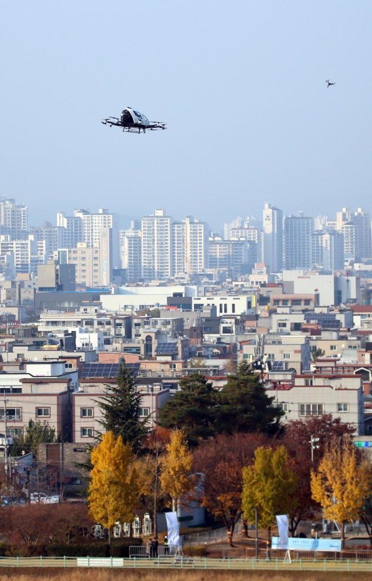 Drone taksi Güney Kore’nin başkenti Seul’da ilk uçuşunu gerçekleştirdi G1