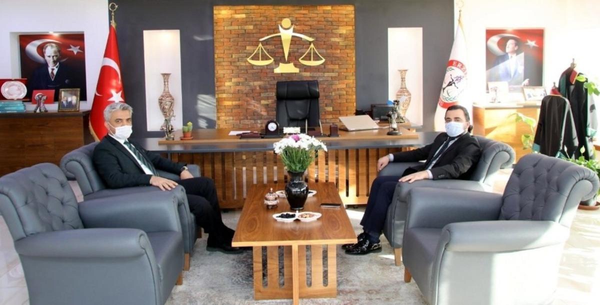 Vali Makas&rsquo;tan baro, Erzincan TSO ile Sosyal Yardımlaşma ve Dayanışma Vakfına iade-i ziyaret