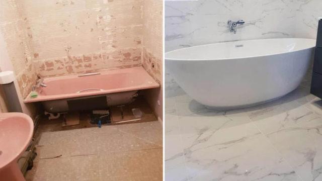 Her şeyin ucuzunu aldı! Yıkık dökük banyonun dönüşümü beğeni topladı