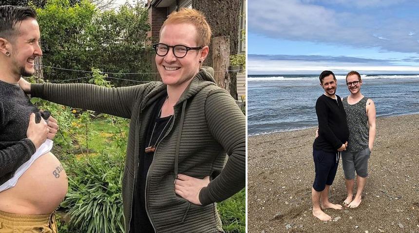 D&uuml;nyanın g&ouml;z&uuml; onların &uuml;zerinde: Hamile baba bu yaz doğuruyor