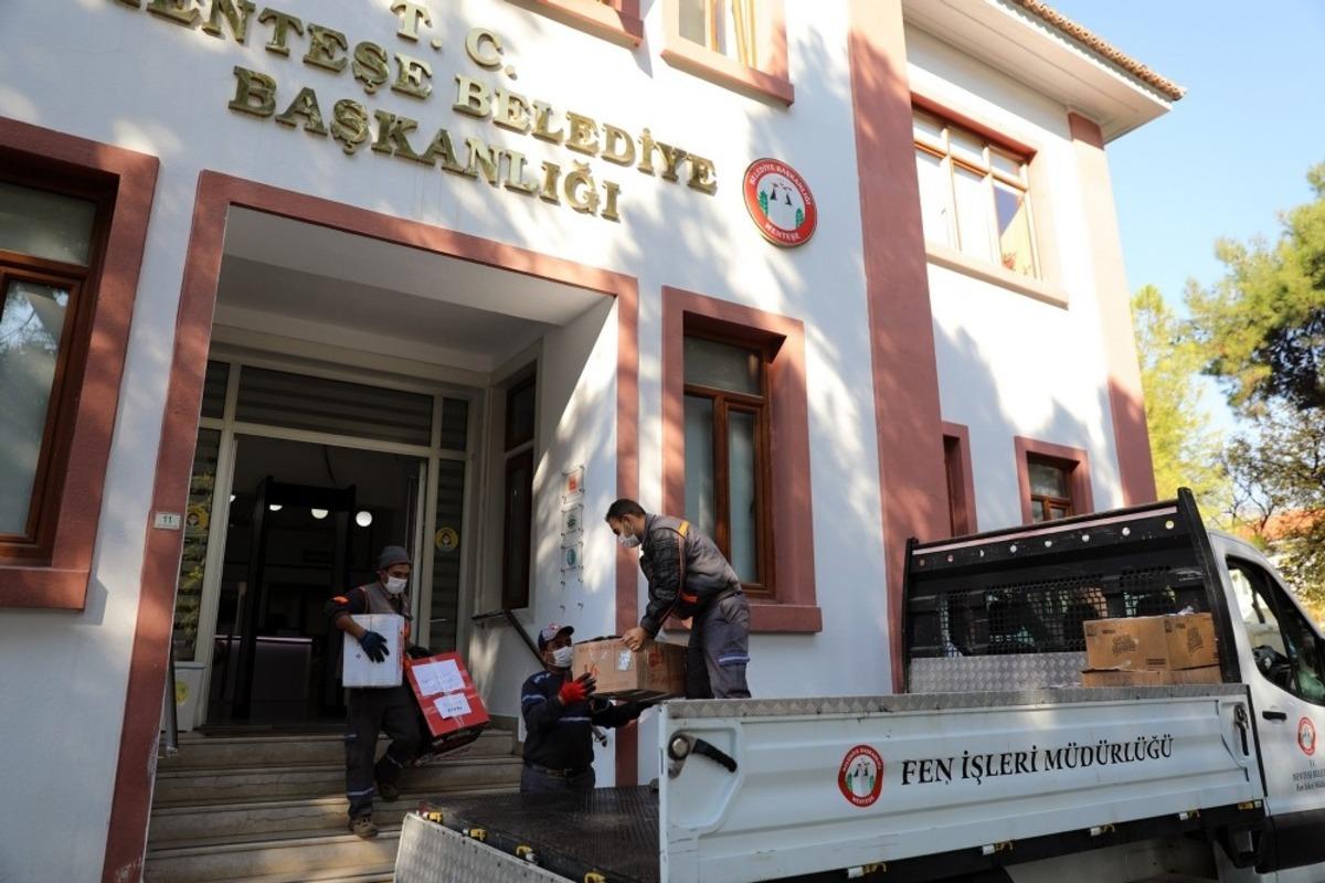 Menteşe&rsquo;de toplanan yardımlar İzmir&rsquo;e g&ouml;nderildi