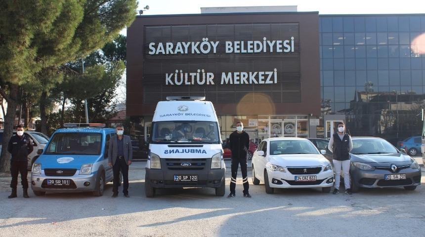 Sarayköy’de filyasyon ekiplerine araç ve personel desteği