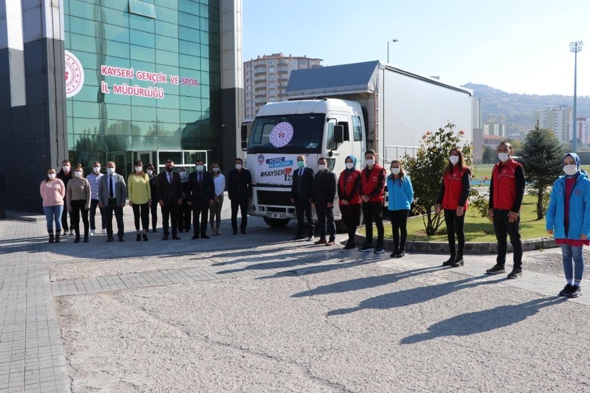 Kayseri Gen&ccedil;lik ve Spor İl M&uuml;d&uuml;rl&uuml;ğ&uuml;, İzmir&rsquo;e yardım i&ccedil;in seferber oldu