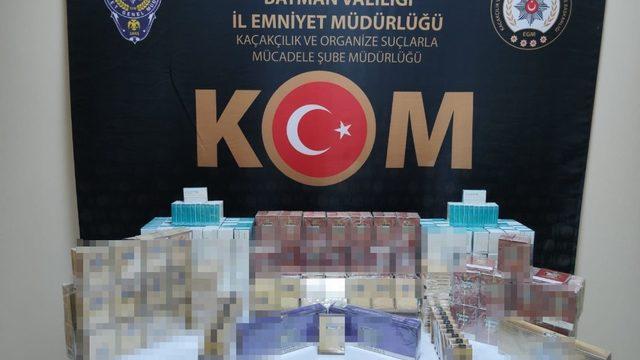 Batman’da gümrük kaçağı tütün ürünleri ele geçirildi