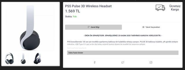 PS5 3D Wireless Headset