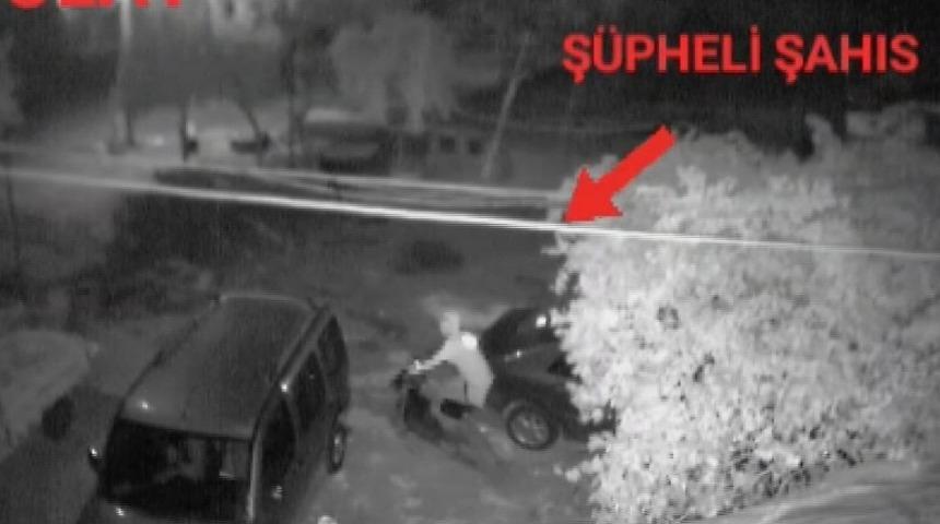 Motosiklet hırsızı kamerada