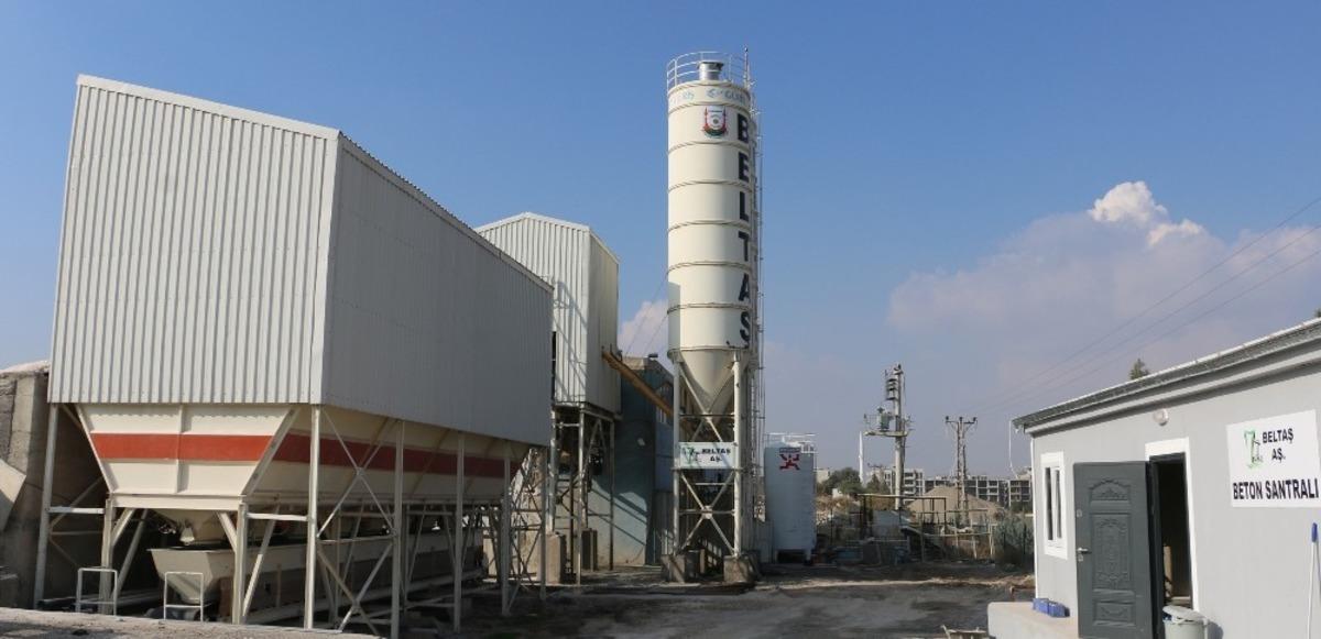 Beton santrali &uuml;retime başladı