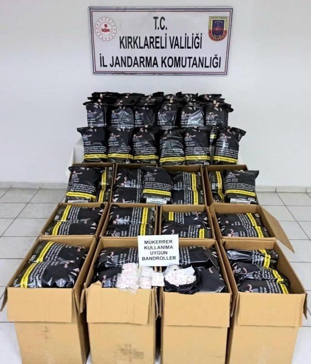 Kırklareli’de 620 kilo tütün ile 400 litre kaçak içki ele geçirildi