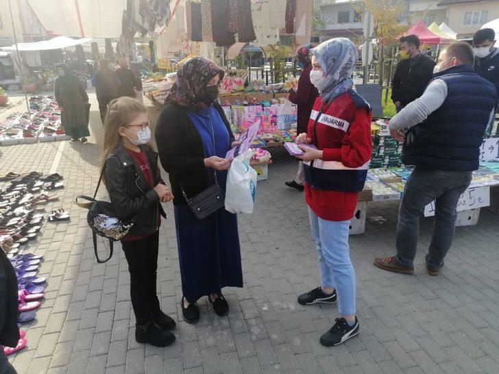 Kadına şiddete karşı broşür dağıtıldı G4